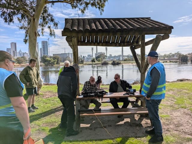 WICEN WA operators during a POTA training activation at Herrison Island